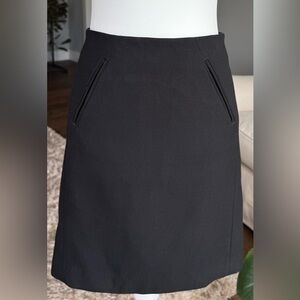 LOFT 00 Black Business Casual Work Skirt